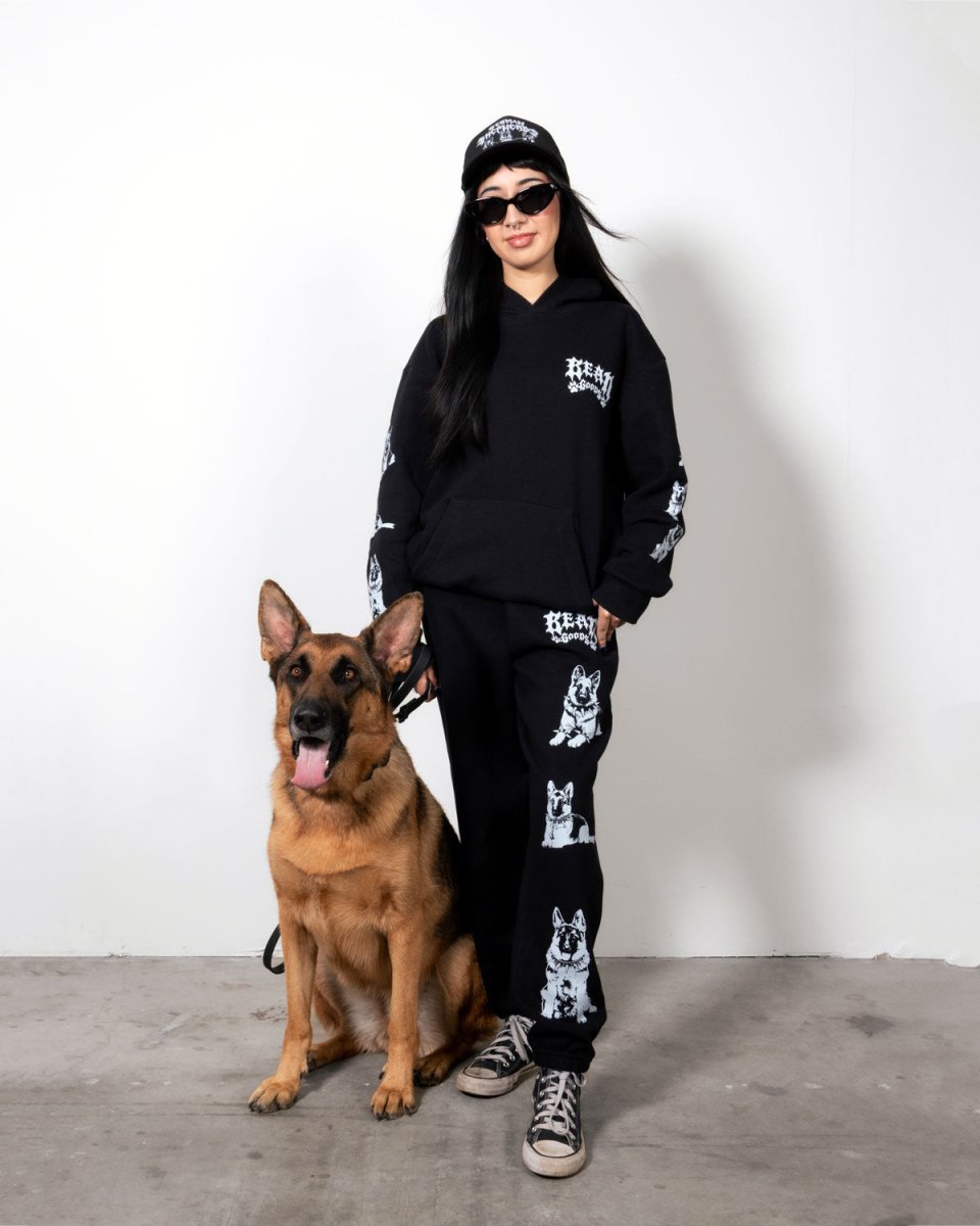 heavy metal hounds unisex hoodie | german shepherd - bean goods