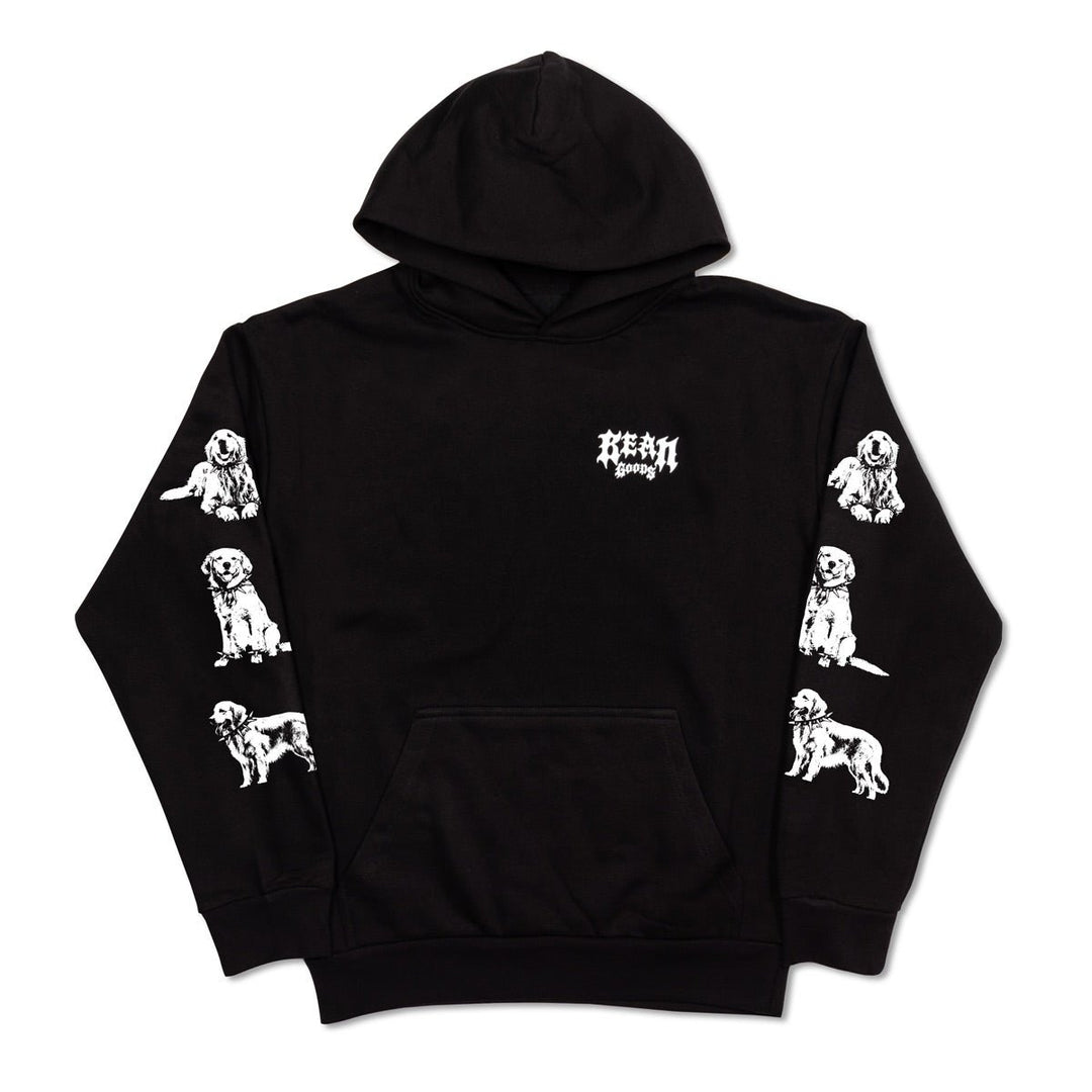 heavy metal hounds unisex hoodie | golden retriever - bean goods