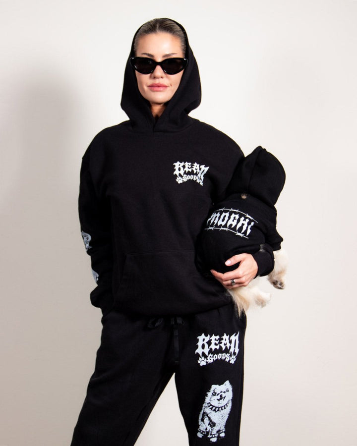 heavy metal hounds unisex hoodie | pomeranian - bean goods