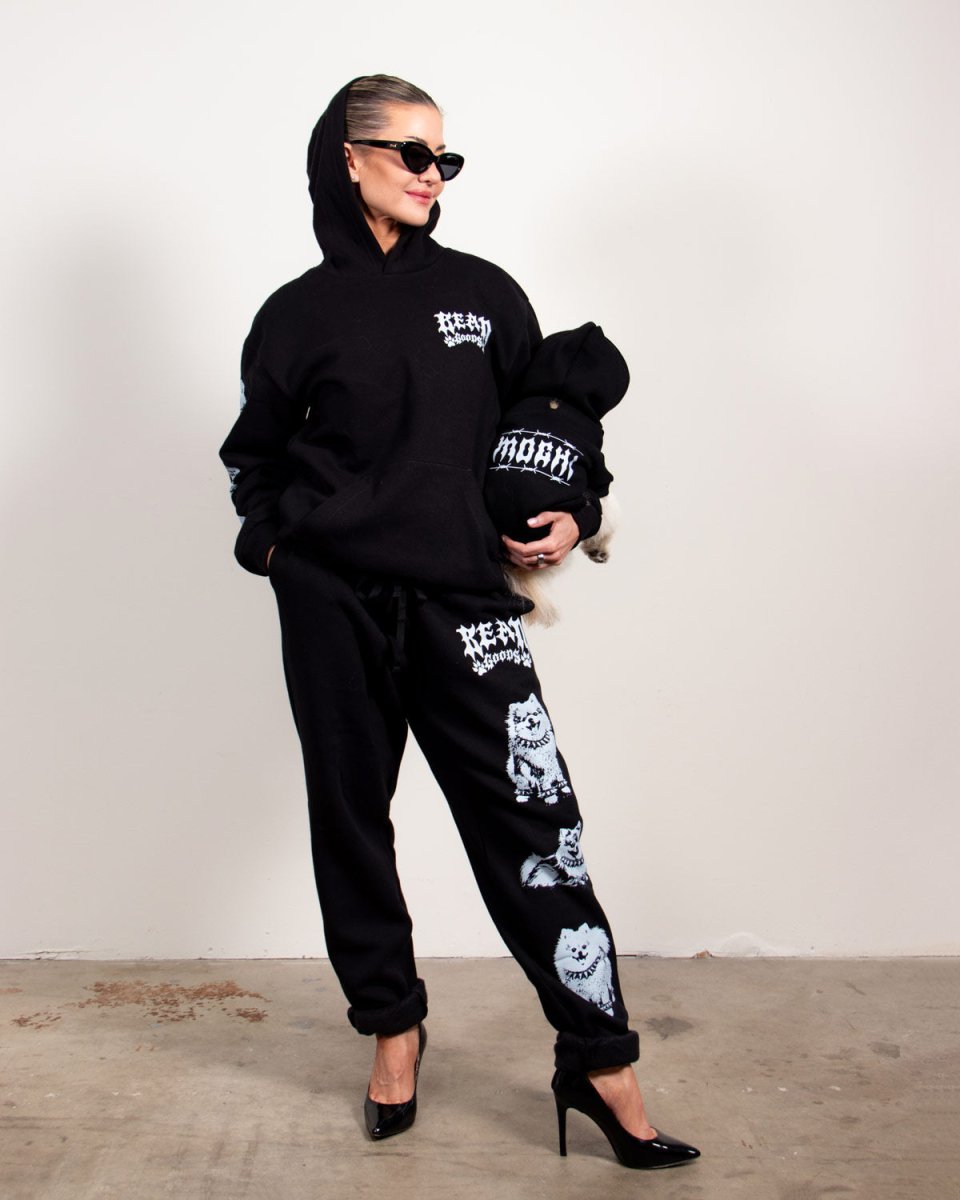 heavy metal hounds unisex hoodie | pomeranian - bean goods