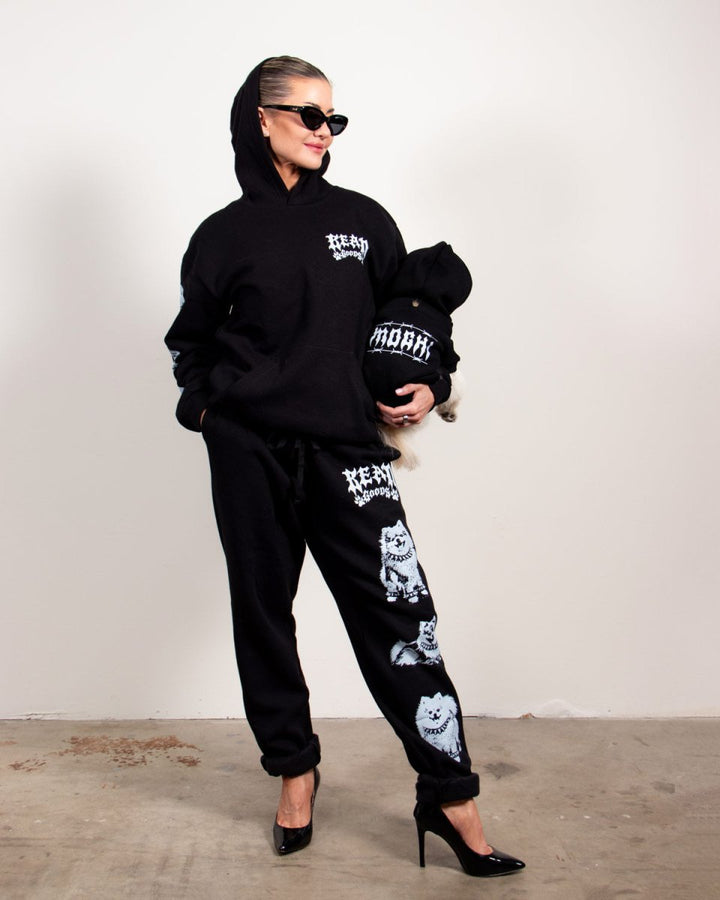 heavy metal hounds unisex hoodie | pomeranian - bean goods