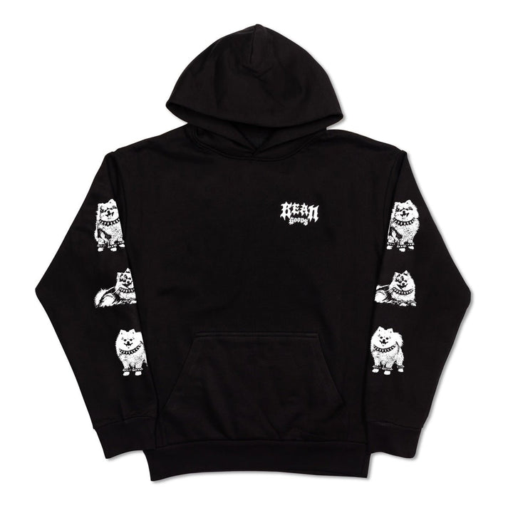 heavy metal hounds unisex hoodie | pomeranian - bean goods