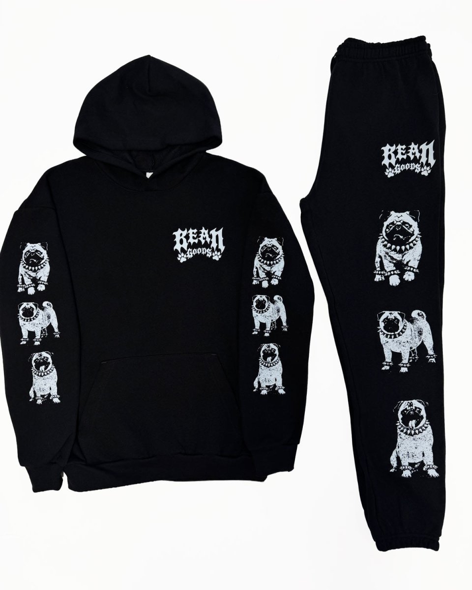 heavy metal hounds unisex hoodie | pug - bean goods