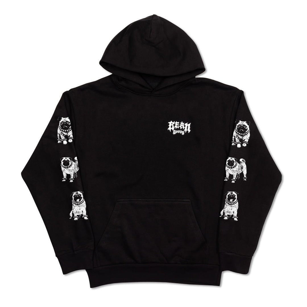 heavy metal hounds unisex hoodie | pug - bean goods