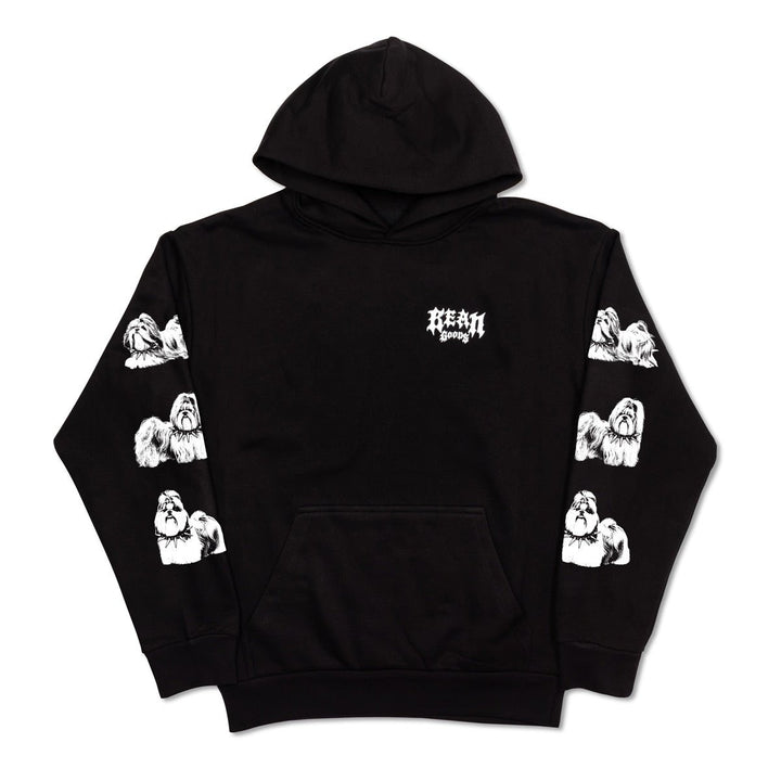 heavy metal hounds unisex hoodie | shih tzu - bean goods