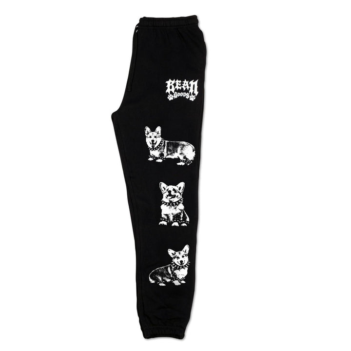 heavy metal hounds unisex scrunch sweatpants | corgi - bean goods