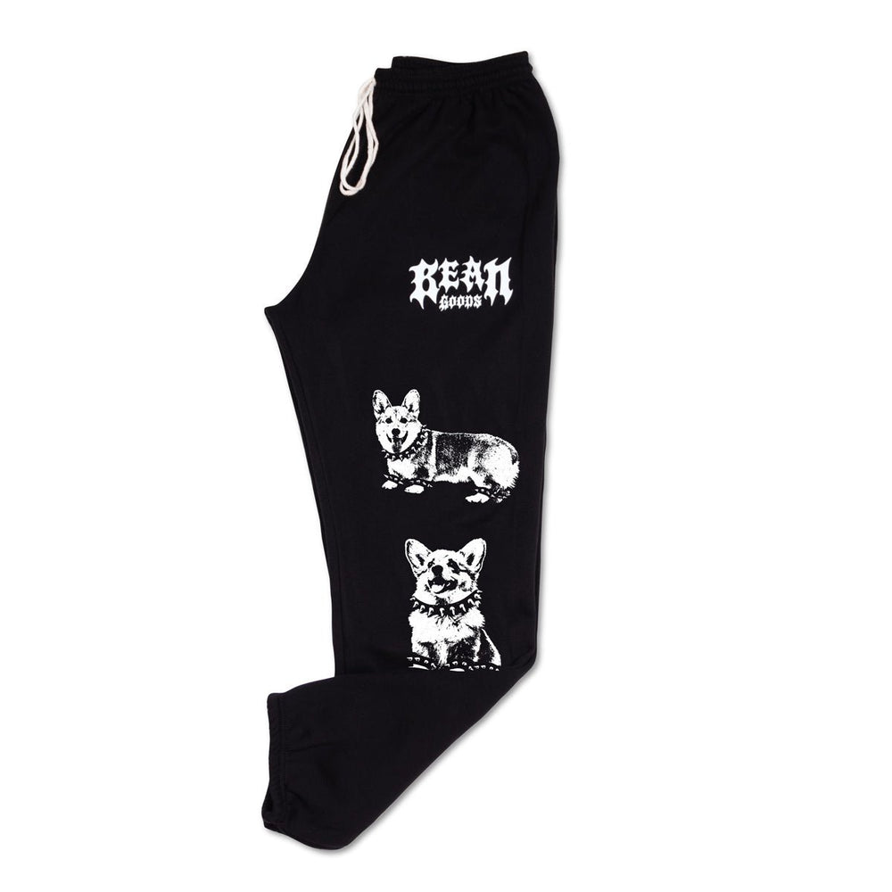 heavy metal hounds unisex scrunch sweatpants | corgi - bean goods