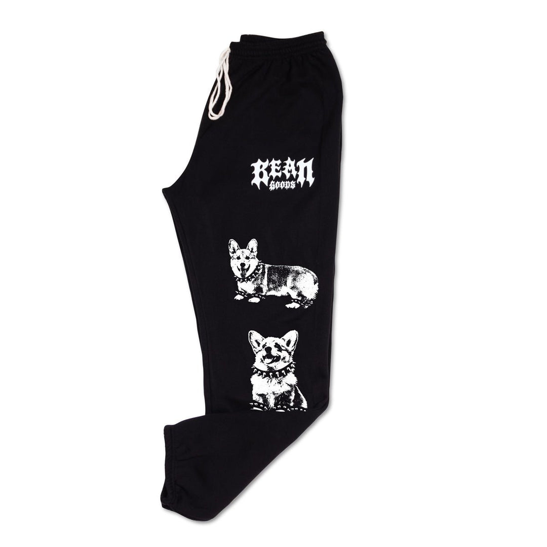 heavy metal hounds unisex scrunch sweatpants | corgi - bean goods