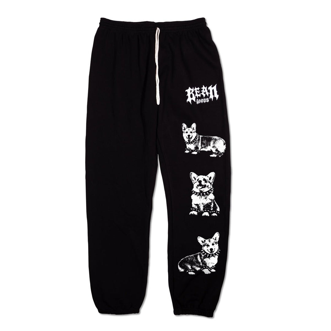 heavy metal hounds unisex scrunch sweatpants | corgi - bean goods