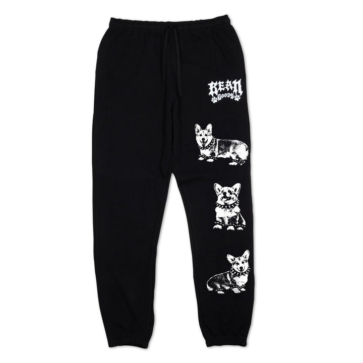 heavy metal hounds unisex scrunch sweatpants | corgi - bean goods