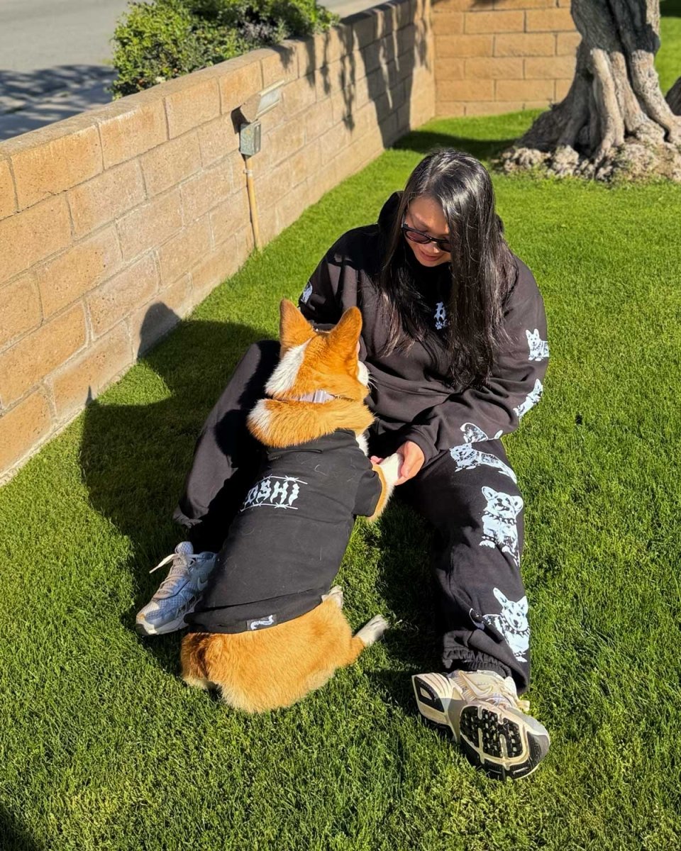 heavy metal hounds unisex scrunch sweatpants | corgi - bean goods