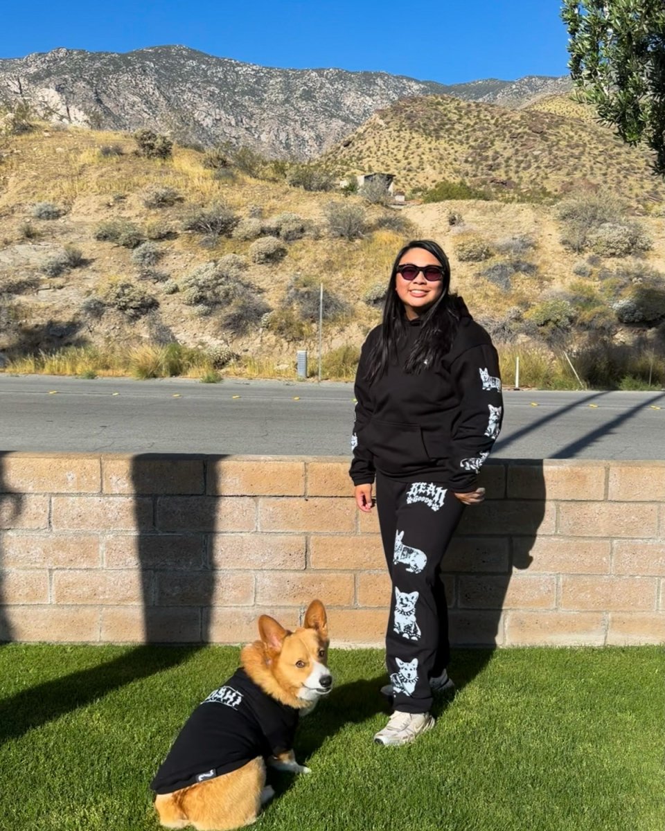heavy metal hounds unisex scrunch sweatpants | corgi - bean goods