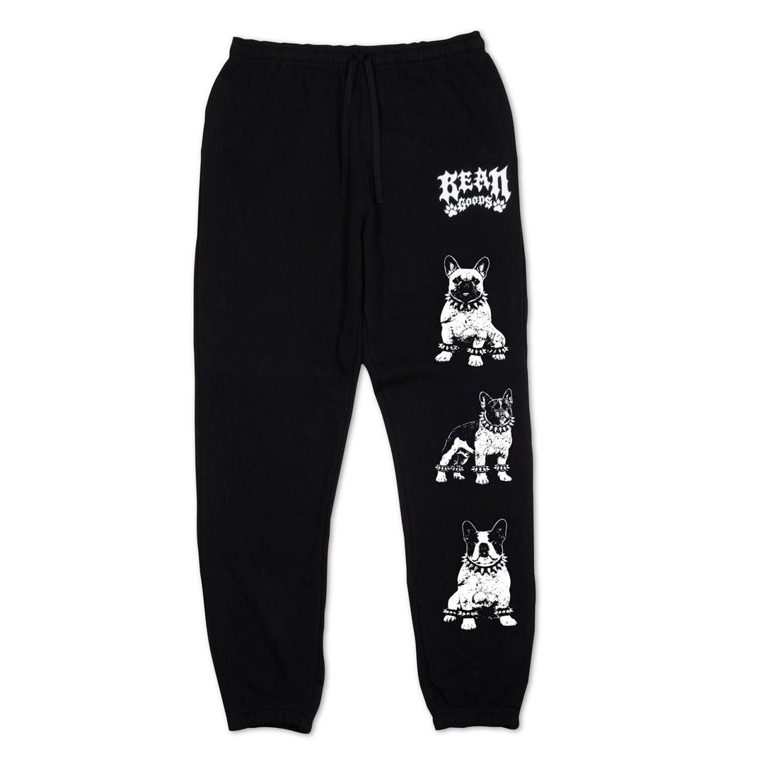 heavy metal hounds unisex scrunch sweatpants | frenchie - bean goods