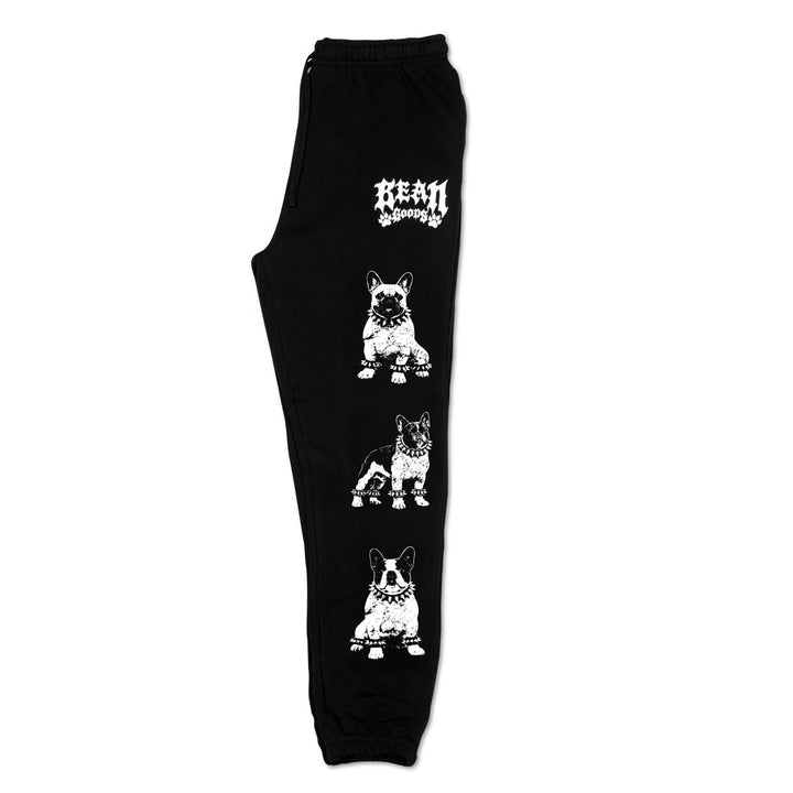 heavy metal hounds unisex scrunch sweatpants | frenchie - bean goods