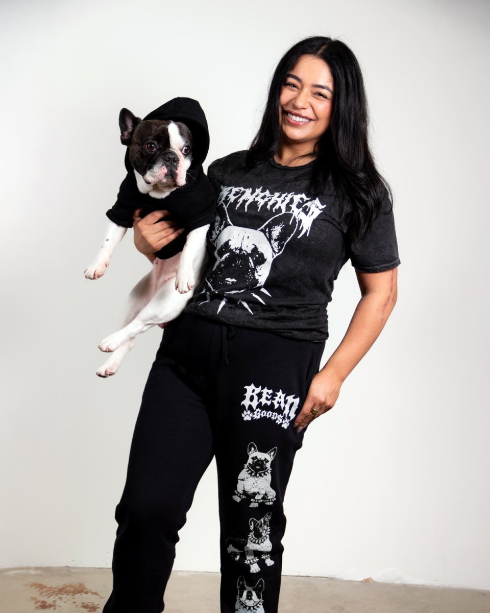 heavy metal hounds unisex scrunch sweatpants | frenchie - bean goods