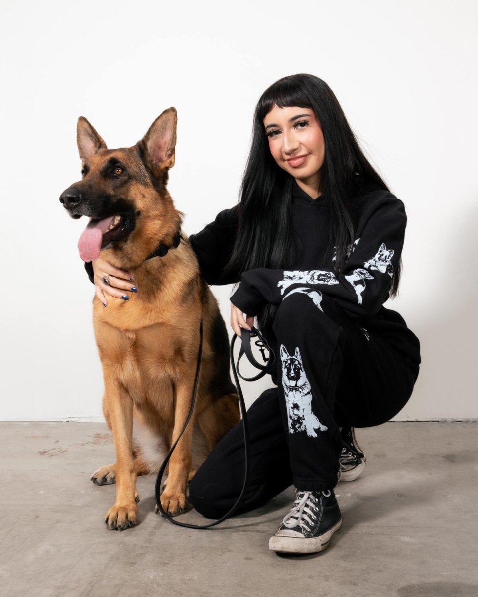 heavy metal hounds unisex scrunch sweatpants | german shepherd - bean goods
