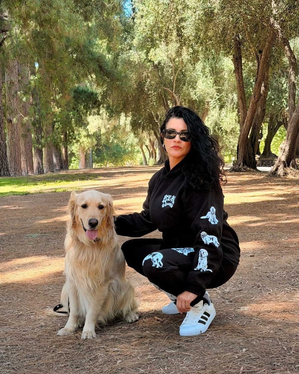 heavy metal hounds unisex scrunch sweatpants | golden retriever - bean goods
