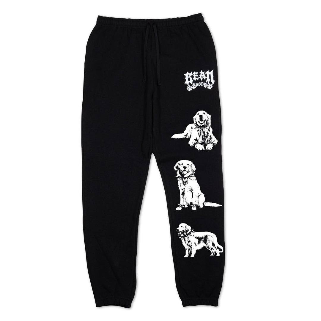 heavy metal hounds unisex scrunch sweatpants | golden retriever - bean goods