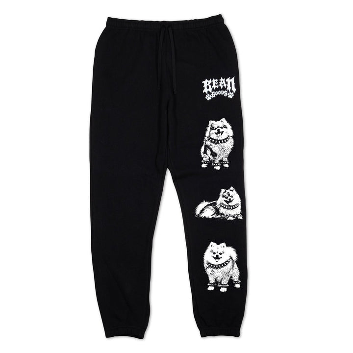 heavy metal hounds unisex scrunch sweatpants | pomeranian - bean goods