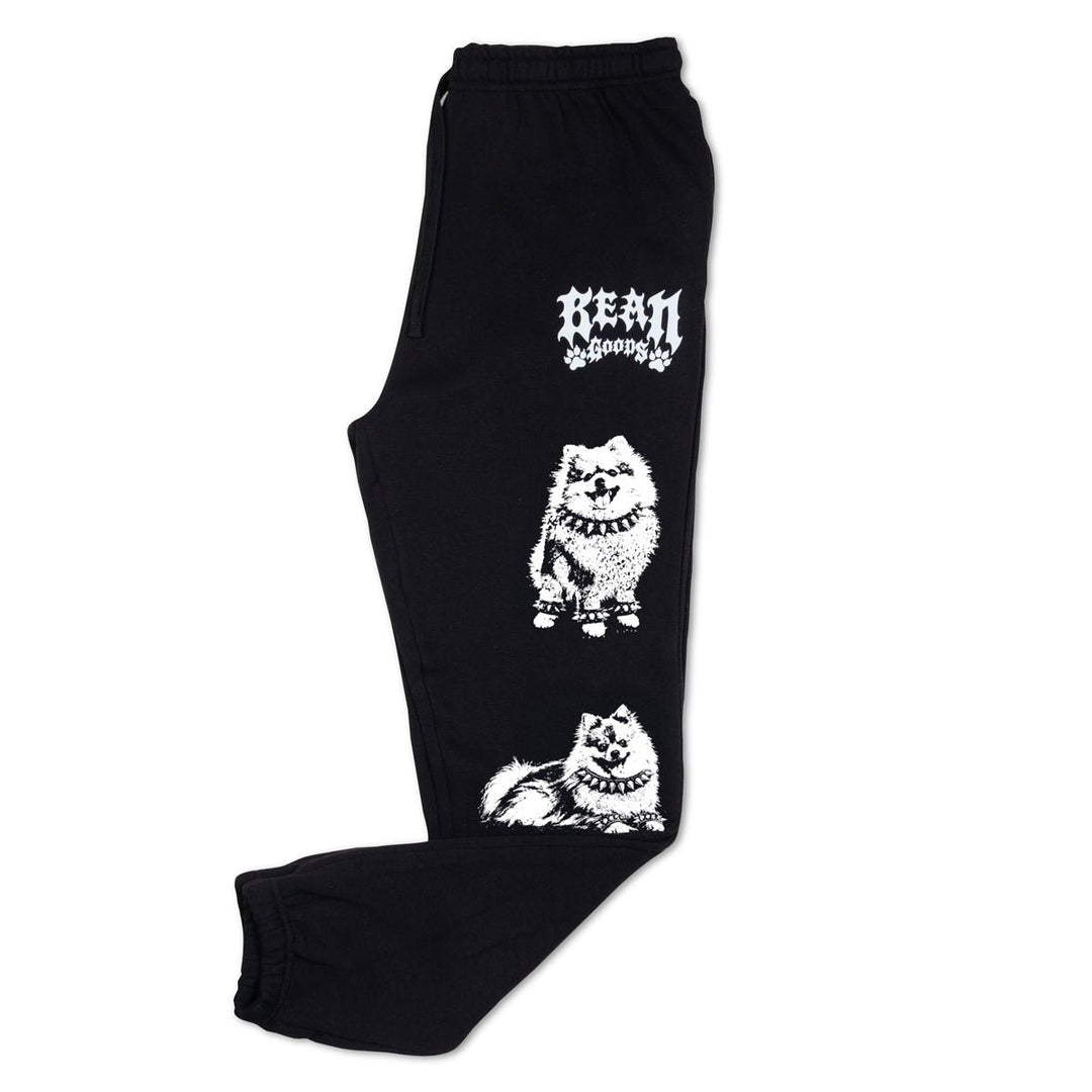 heavy metal hounds unisex scrunch sweatpants | pomeranian - bean goods