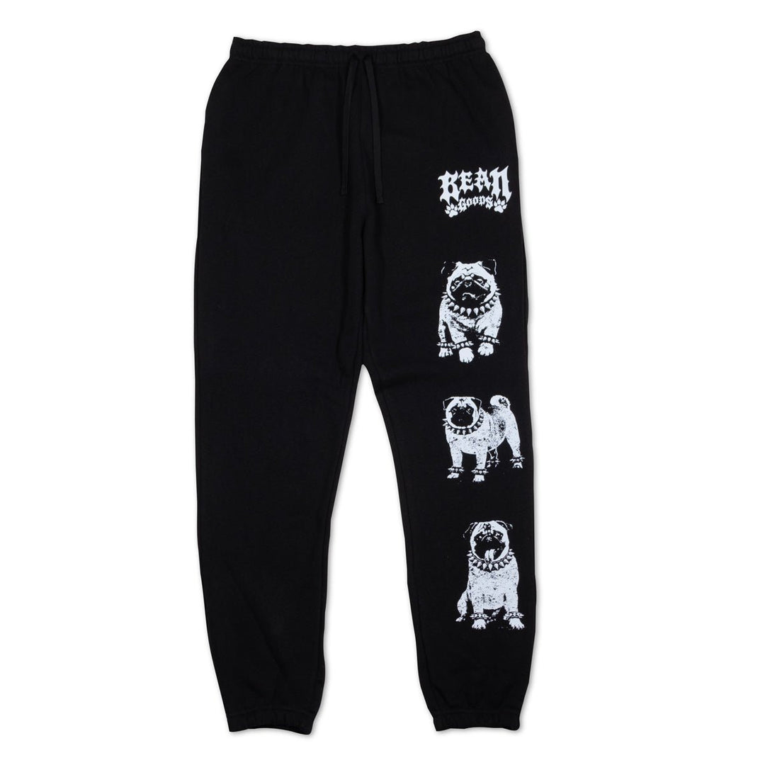 heavy metal hounds unisex scrunch sweatpants | pug - bean goods