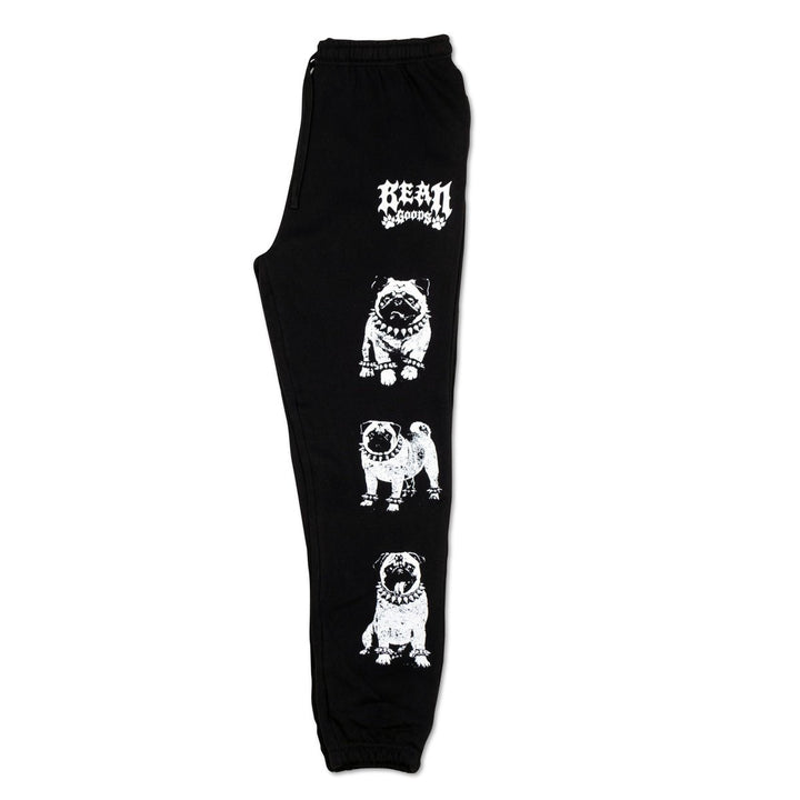 heavy metal hounds unisex scrunch sweatpants | pug - bean goods