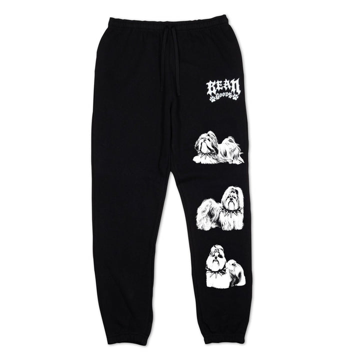 heavy metal hounds unisex scrunch sweatpants | shih tzu - bean goods