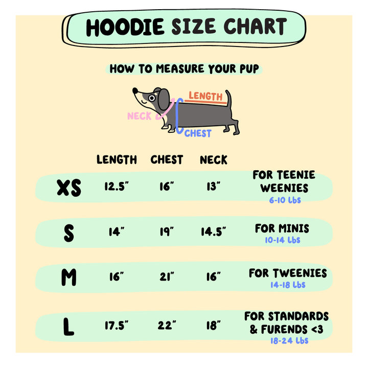 doxie hoodie | doxie kiss