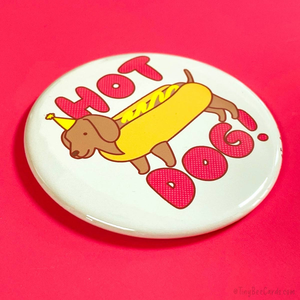 Hot Dog Dachshund Pin - bean goods