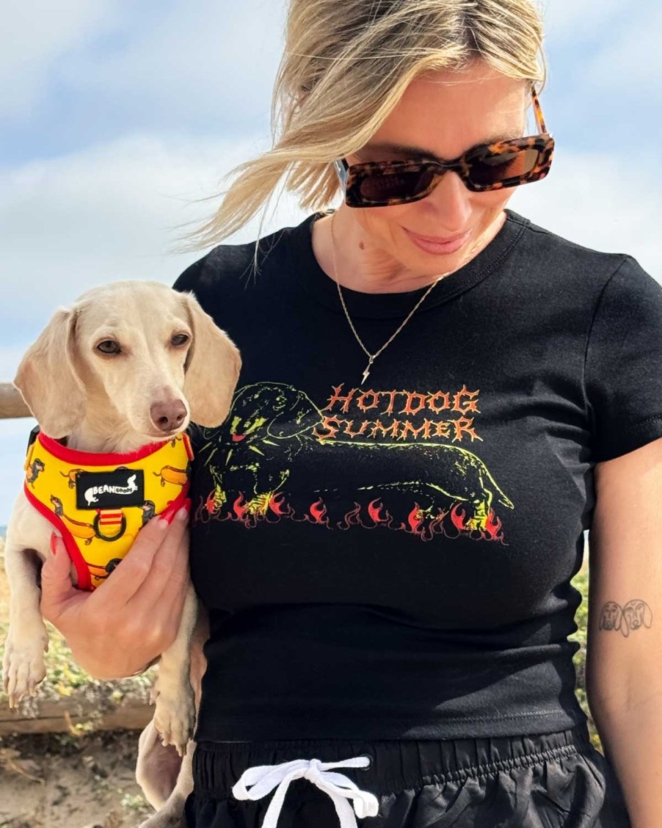 hot dog summer cropped baby tee - bean goods