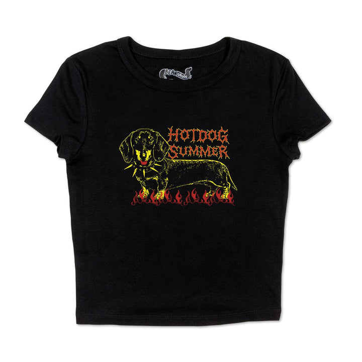 hot dog summer cropped baby tee - bean goods
