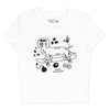 hot dogs & high heels society cropped baby tee