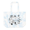 hot dogs & high heels society tie-dye tote
