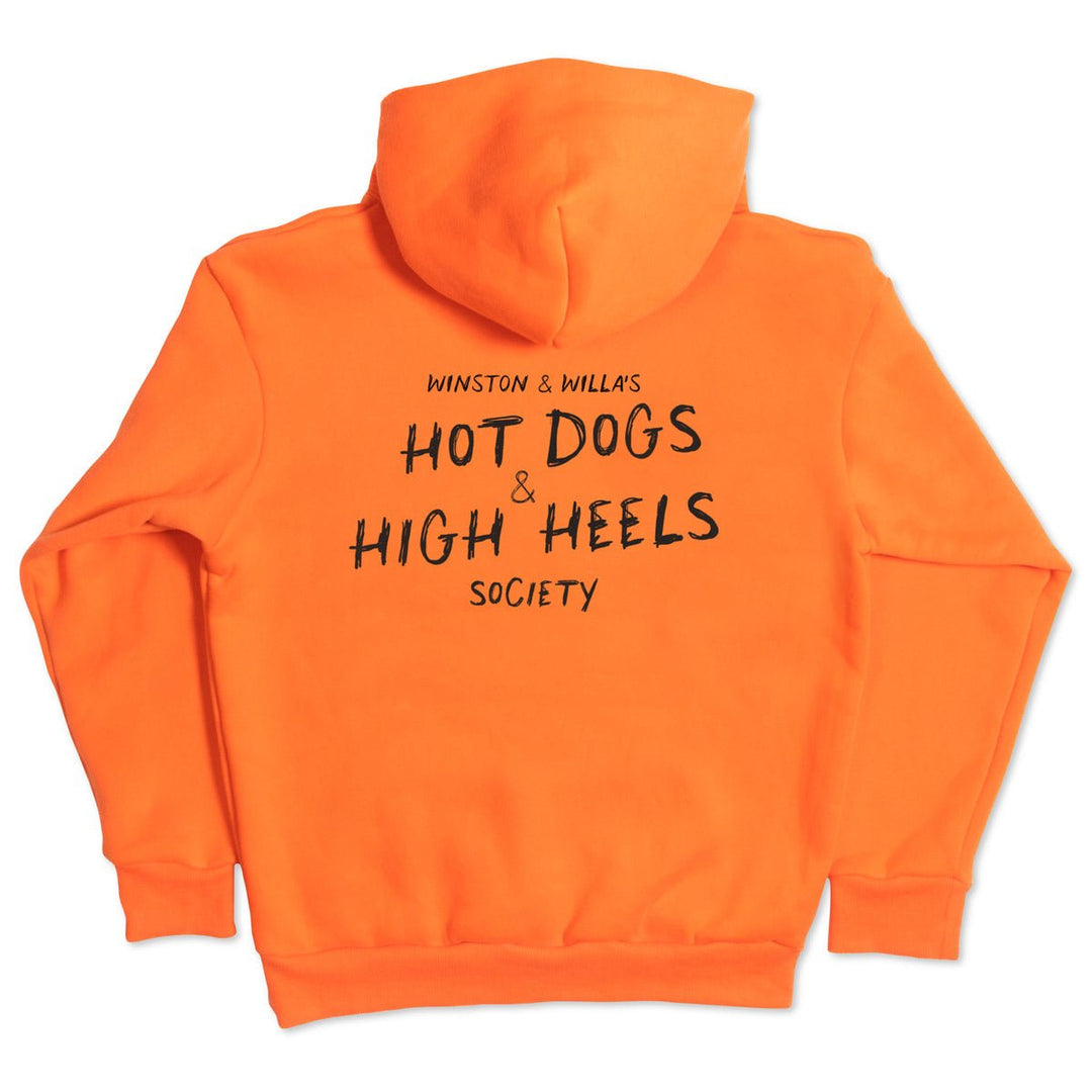 hot dogs & high heels society unisex hoodie - bean goods