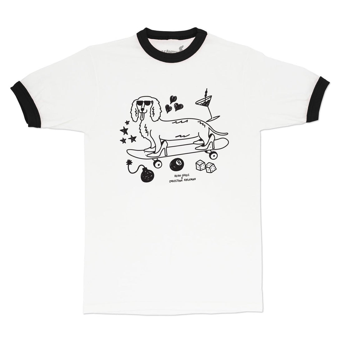 hot dogs & high heels society unisex ringer tee - bean goods