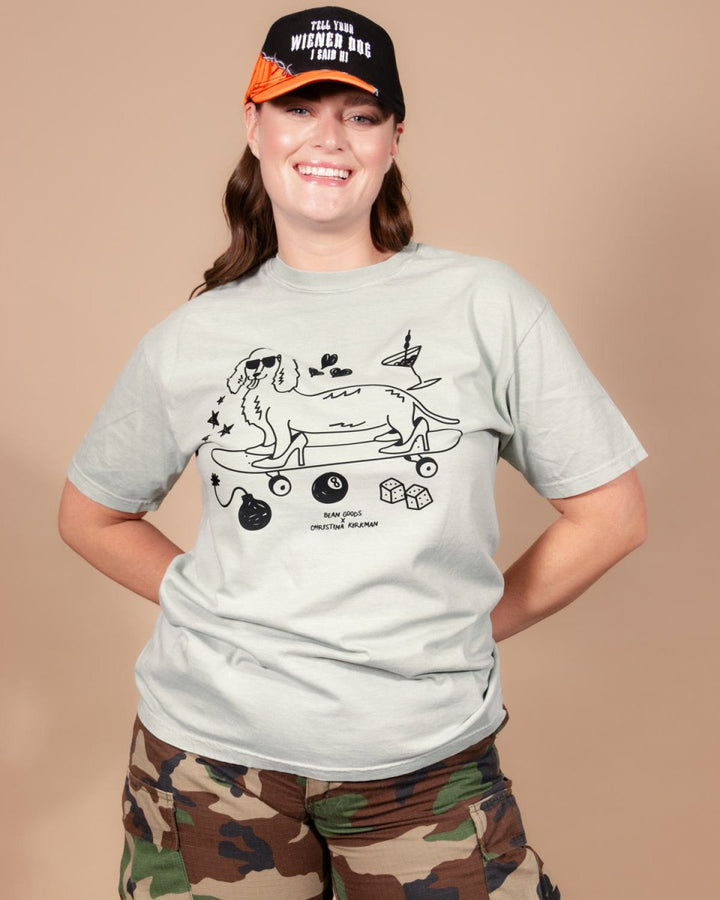 hot dogs & high heels society unisex tee - bean goods