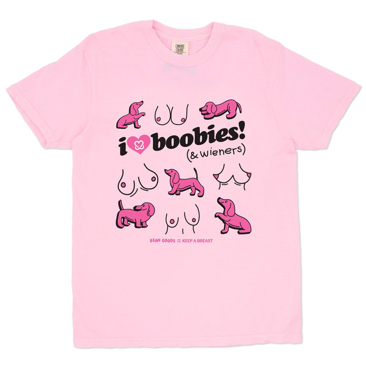 i love boobies x wieners unisex tee - bean goods