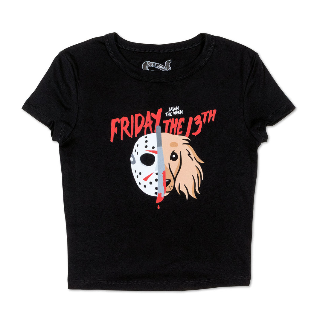 jason the ween cropped baby tee - bean goods