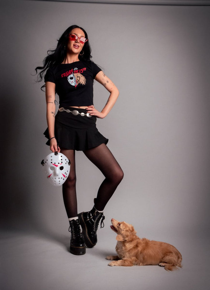 jason the ween cropped baby tee - bean goods