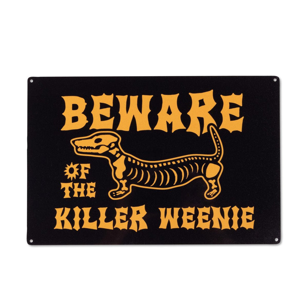 killer weenie metal sign - bean goods