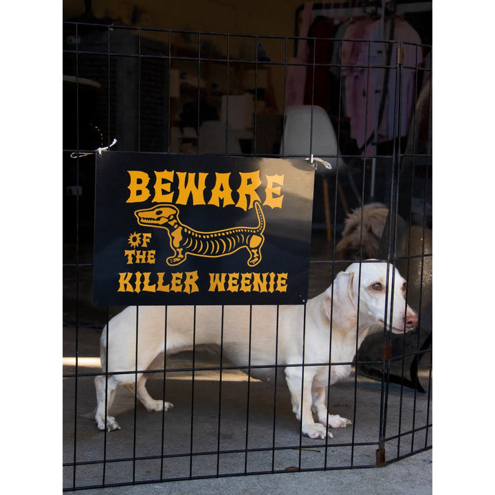 killer weenie metal sign - bean goods