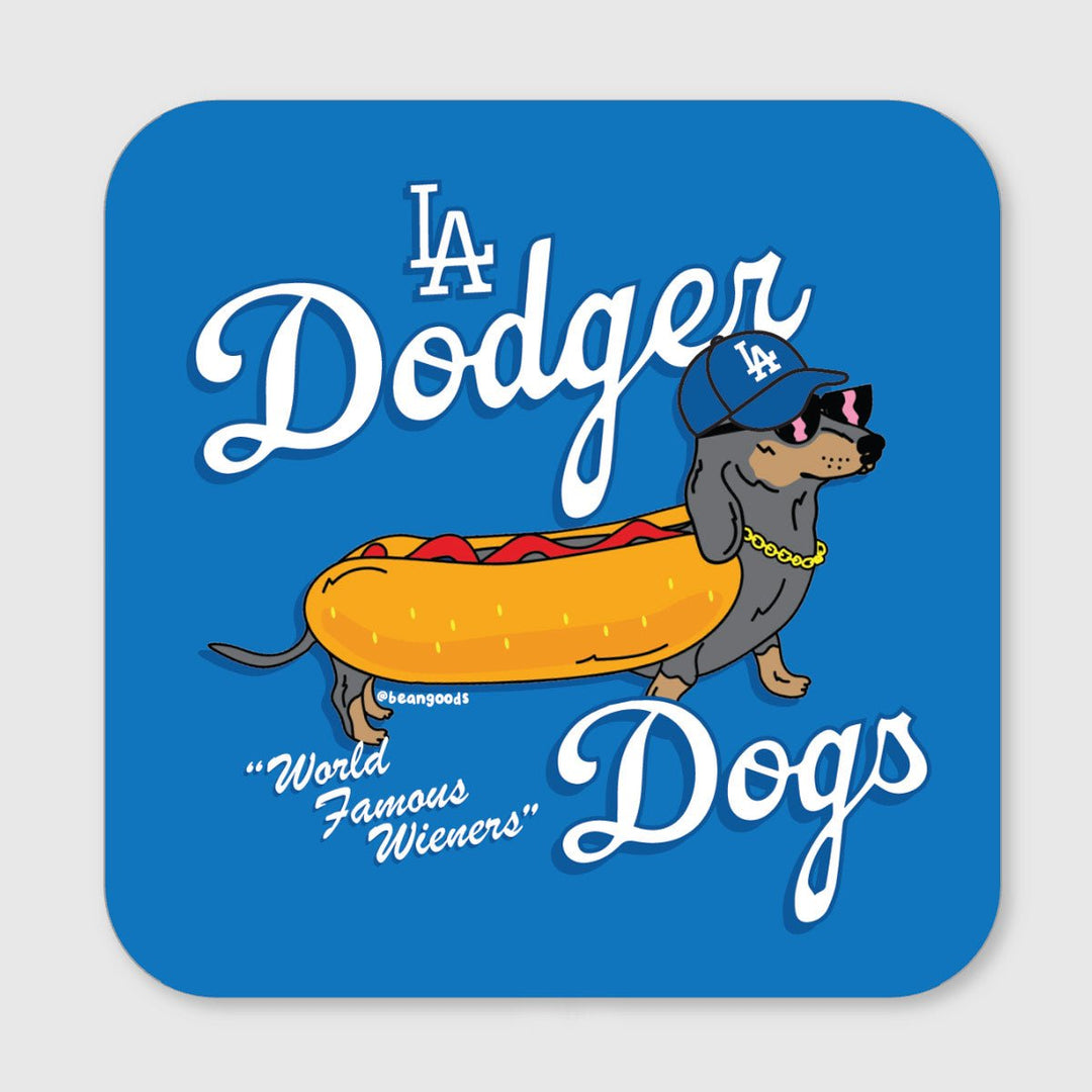 LA dodger dogs sticker - bean goods