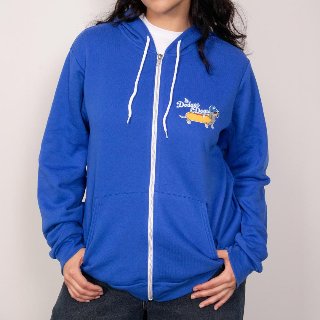 LA dodger dogs unisex zip - up hoodie - bean goods