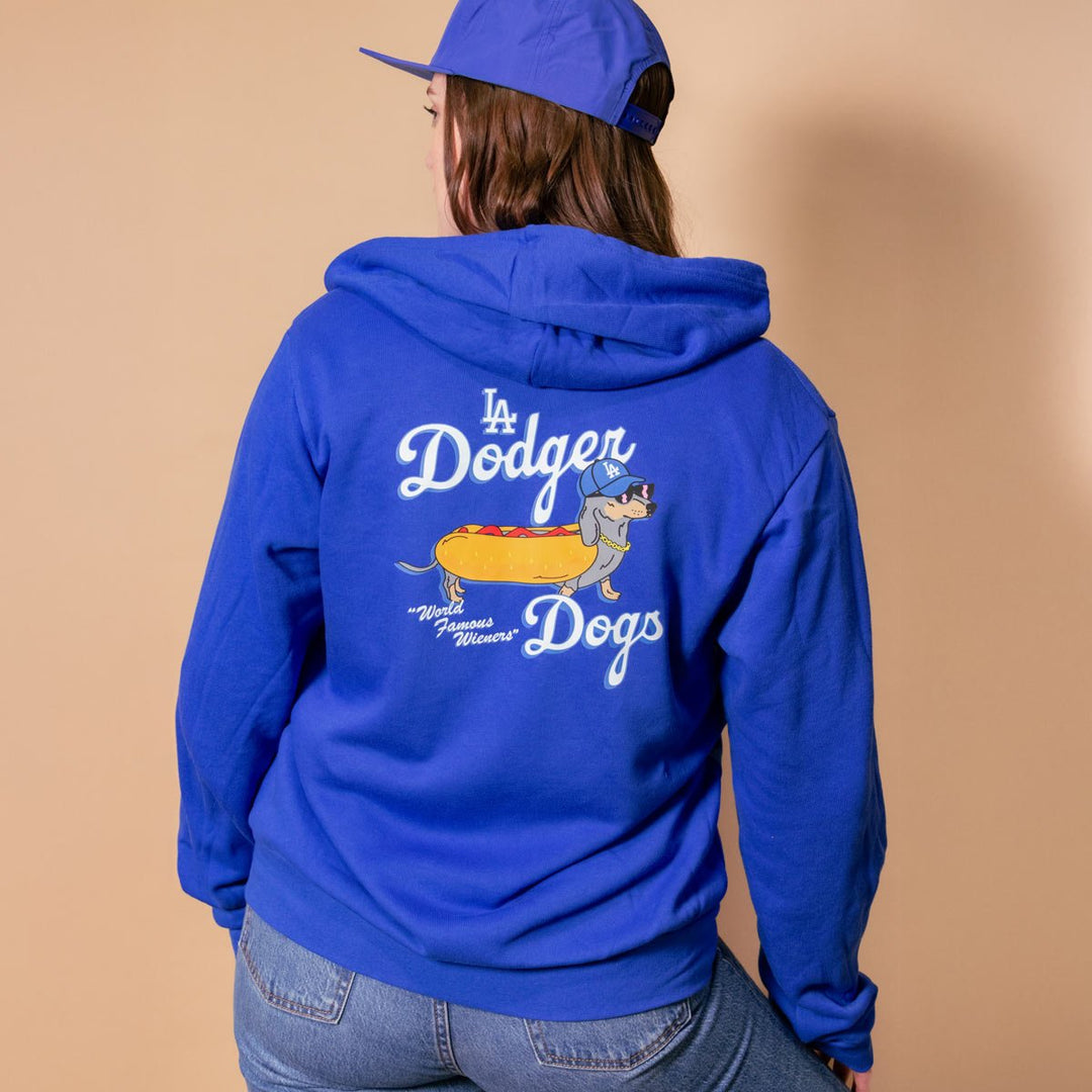 LA dodger dogs unisex zip - up hoodie - bean goods