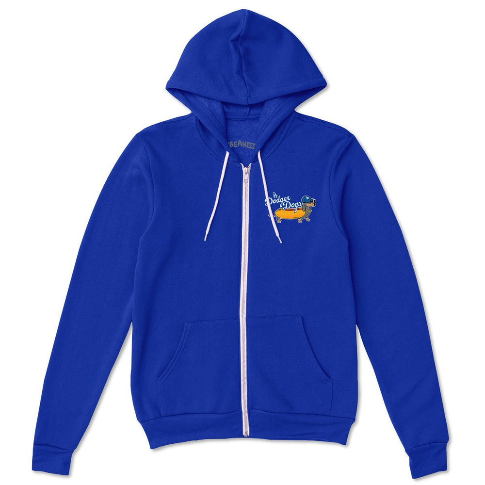 LA dodger dogs unisex zip - up hoodie - bean goods