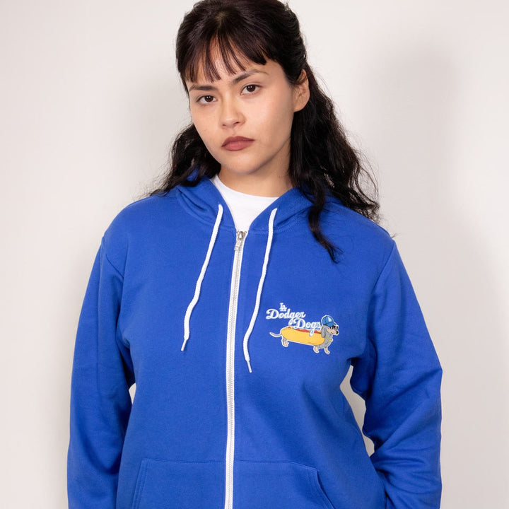 LA dodger dogs unisex zip - up hoodie - bean goods