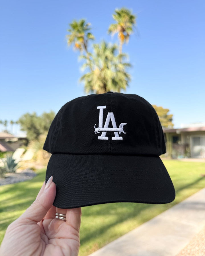 LA weens embroidered dad hat | black - bean goods