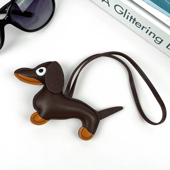 Leather Weenie Bag Charm - bean goods