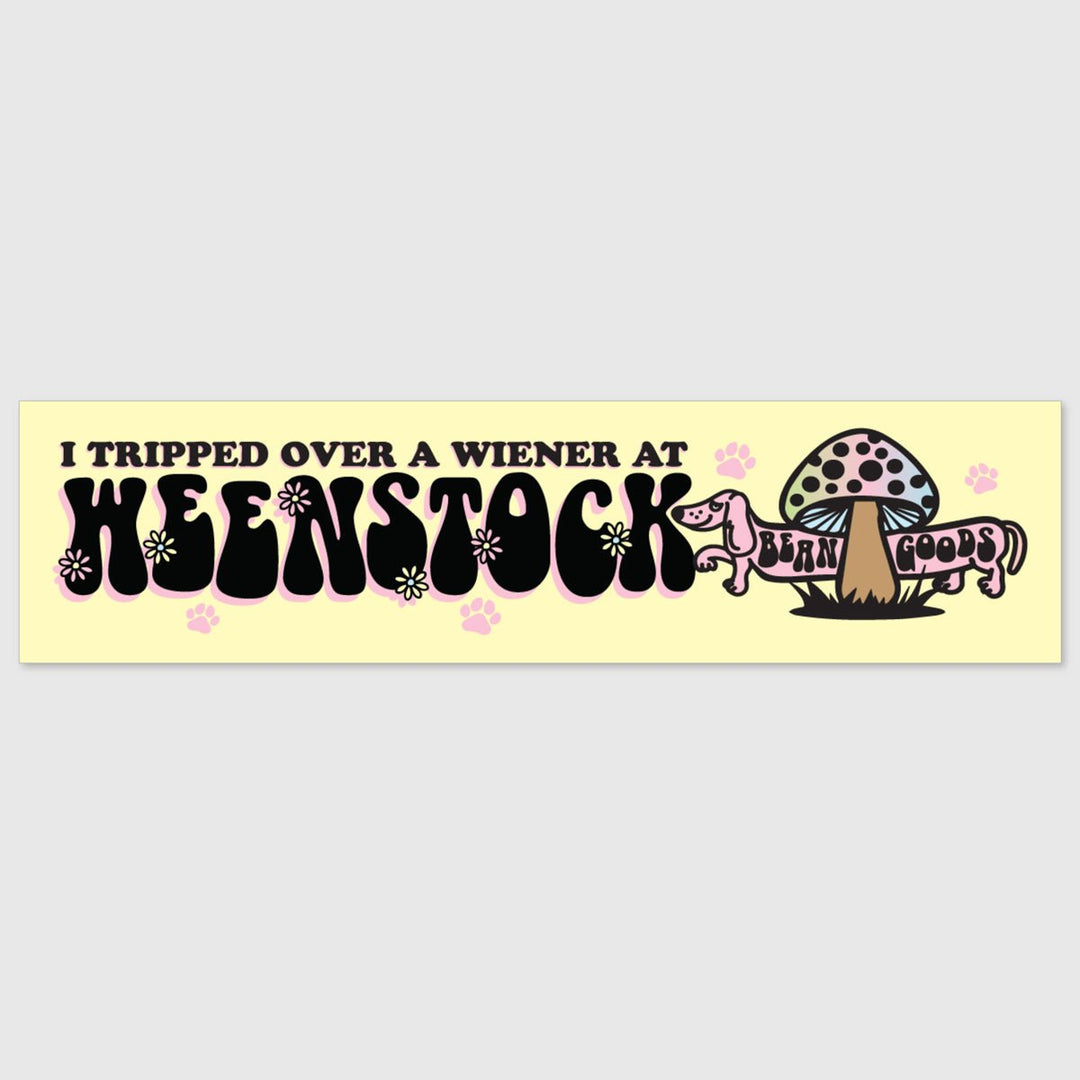 *limited edition* weenstock bumper sticker - bean goods