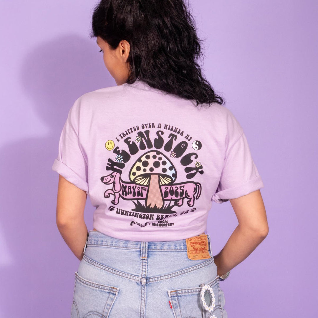 *limited edition* weenstock unisex tee | puppy purple - bean goods